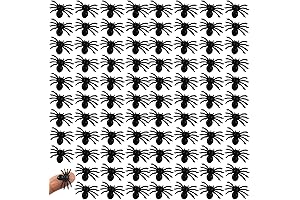 GXXMEI 500PCS Mini Fake Spider, Plastic Black Spider Toys