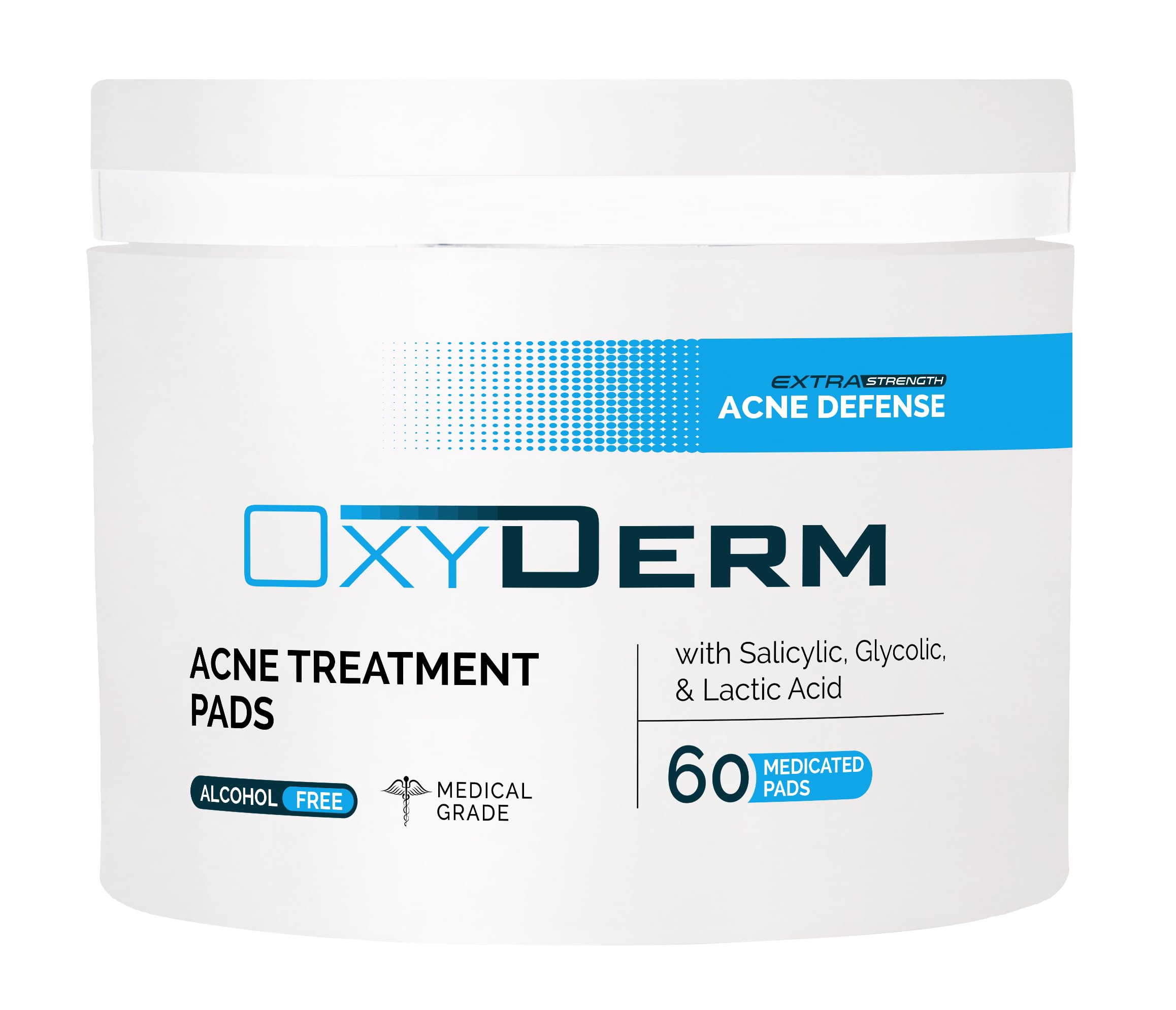 Acne Treatment Pads- Eliminates Pimple, Whitehead, blackhead, & Cystic Breakouts. Clear Clogged Pores, Oily Skin, Blemish, Dark Spots & Improve Skin Texture. 60 count