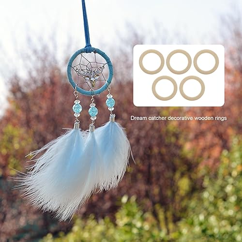 Miniatura 8 de DOITOOL 5 anillos de madera maciza de 3.937 in sin terminar de macramé para arte y manualidades