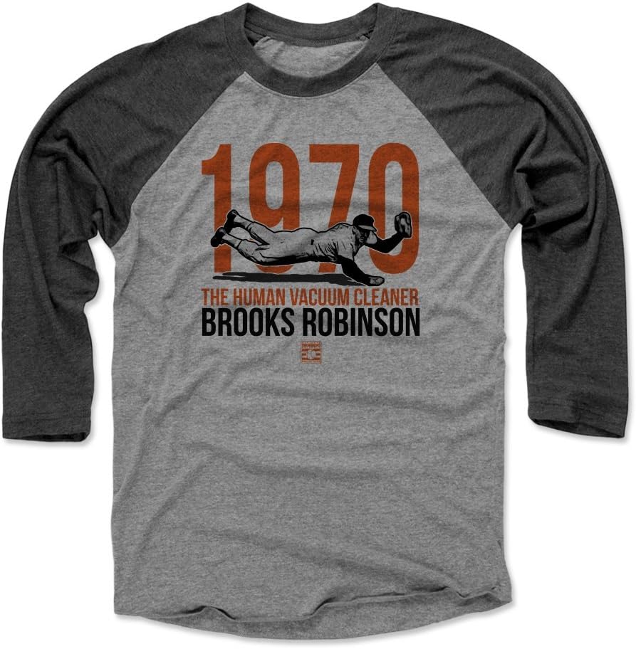 500 LEVEL Brooks Robinson 3/4 Sleeve Raglan T-Shirt - Brooks Robinson Catch