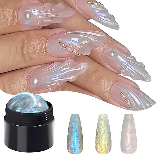 Aurora - Gel constructor sólido para uñas, gel no pegajoso para esculpir uñas, adhesivo súper fuerte de larga duración para uñas acrílicas y prensa,