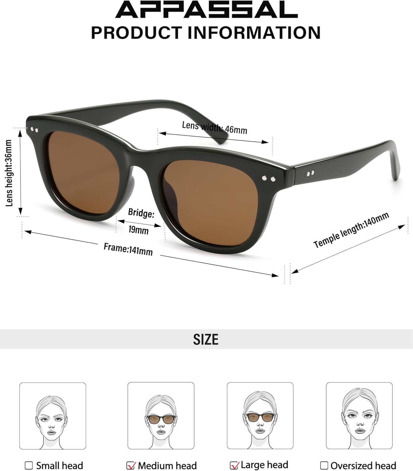 Retro Rectangle Polarized Sunglasses for Women Men Trendy 90s Chic Y2K Sunnies AP3758 - Image 5