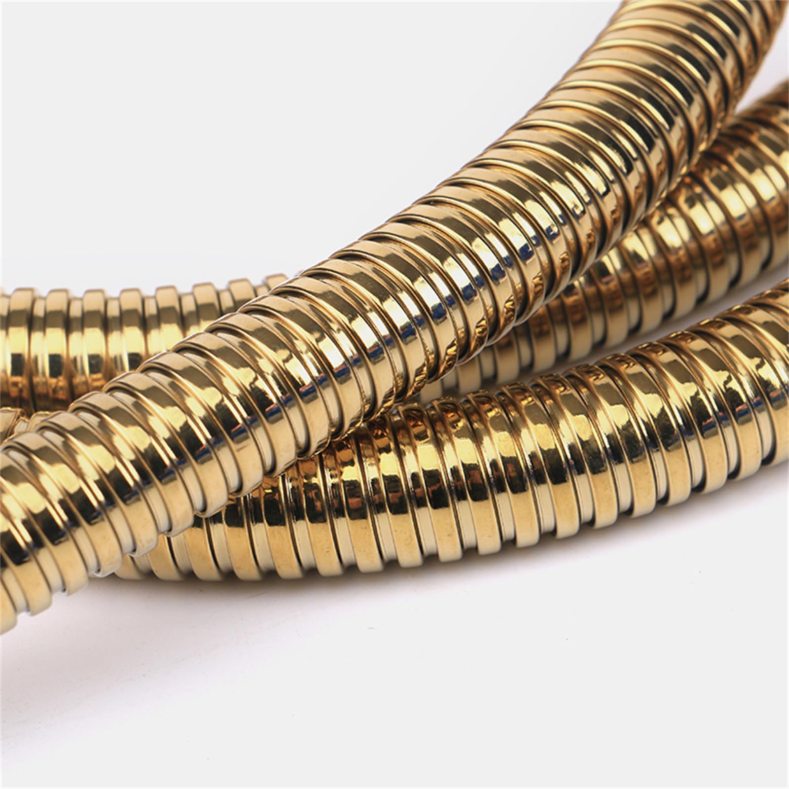 Doccetta Sle Vinta Gold con tubo in acciaio inox da 150 cm in ottone a forma di telefono con connettore G1/2"