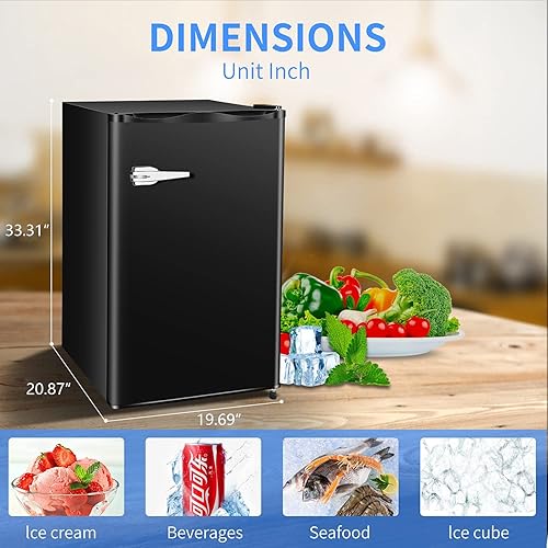 Miniatura 2 de Antarctic Star Mini congelador vertical -1.2 pies cúbicos compacto con estantes extraíbles y termostato ajustable, perfecto para el hogar, cocina,