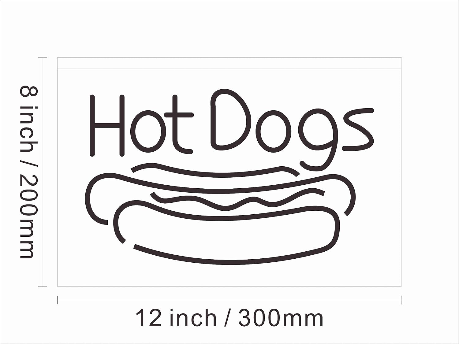 110123 Hot Dogs Shop Cafe Store Fast Food Open Home Decor Display LED Light Neon Sign (12" X 8", Red)