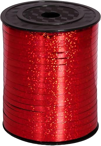 Miniatura 7 de BRZIKWT Cinta rizadora plateada de 500 yardas, hermosa cinta metálica prensada, rollo de cintas de globo, para regalo, arte, flores, globos para el