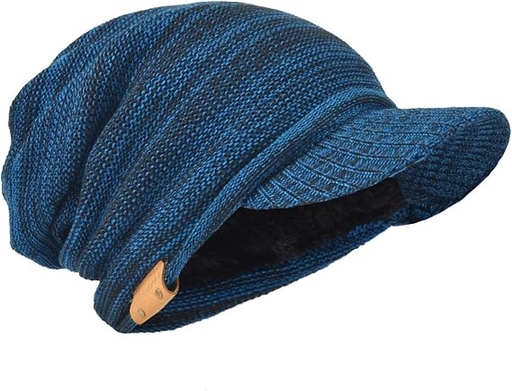Vintage Slouch Visor Beanie Soft Warm 