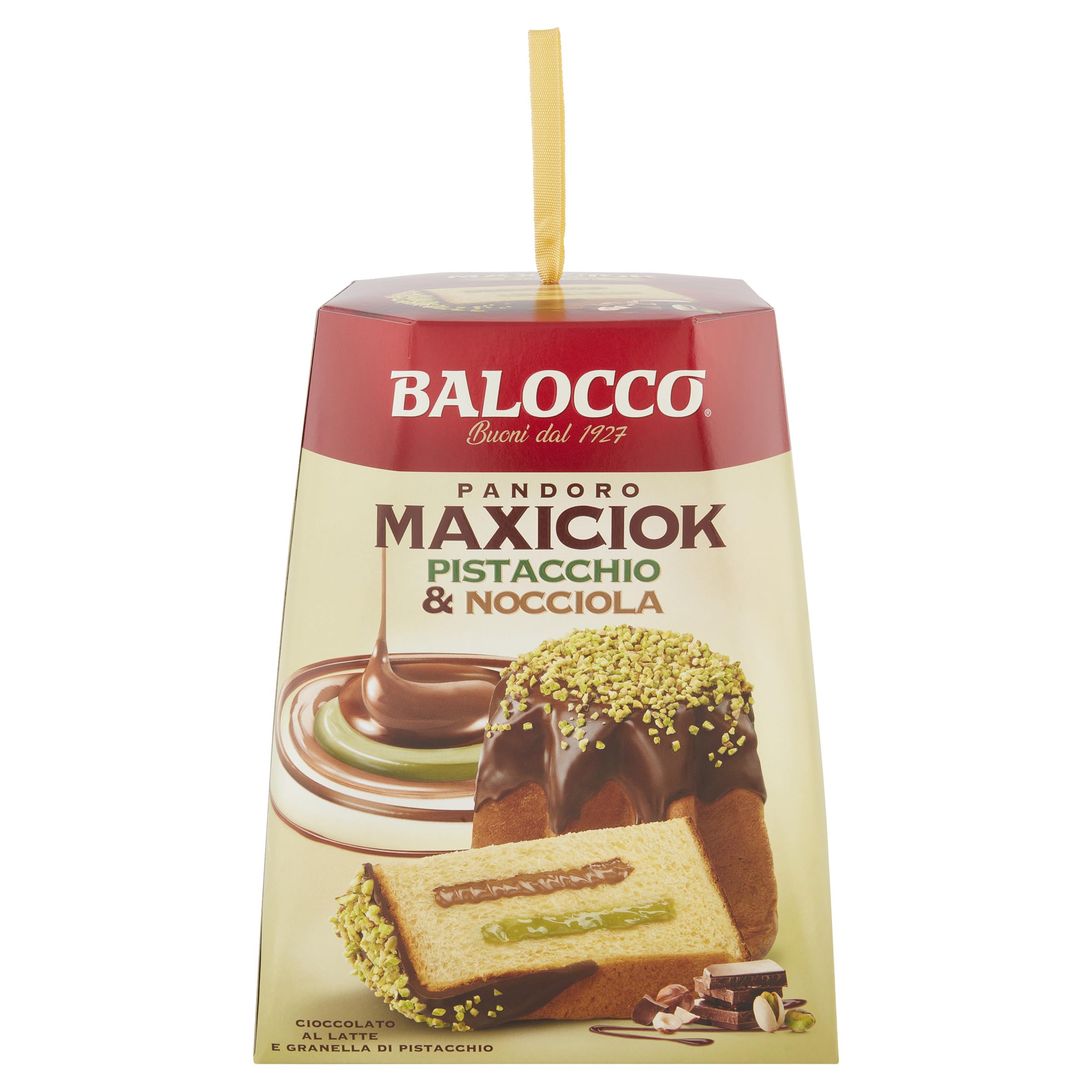 Balocco MaxiCiok Pandoro with Pistachio and Hazelnut Cream 28 21oz 800g