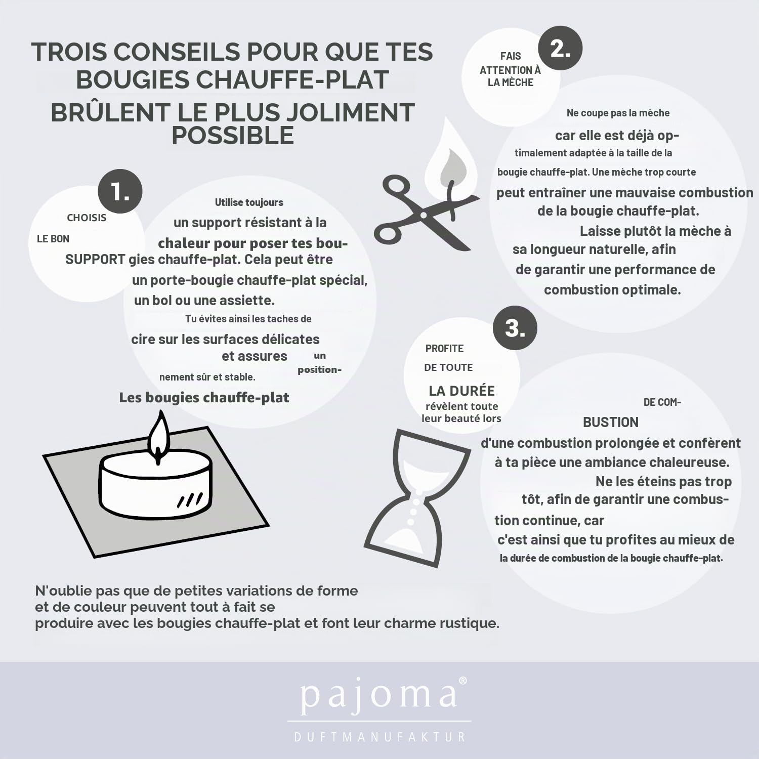 Pajoma Lot de 200 bougies chauffe-plat non parfumées, durée de combustion : 8 heures max. Bougie chauffe-plat Gastro