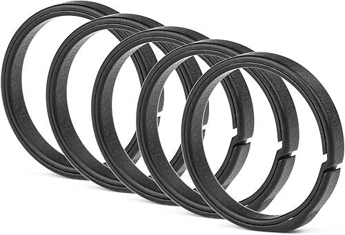 Miniatura 8 de TISUR Llavero de titanio, elegante kit de anillos divididos de liberación rápida para llaveros, llavero resistente para placa de identificación de