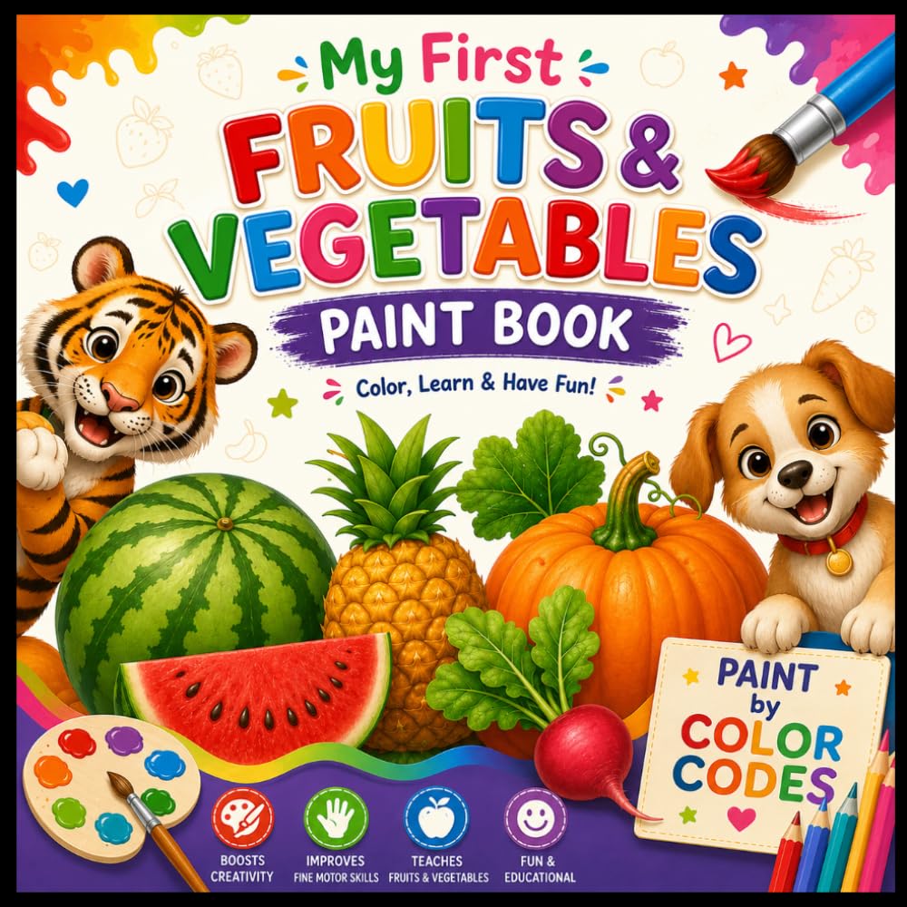 My First Fruits & Vegetables Paint Book: Color, Learn & Have Fun