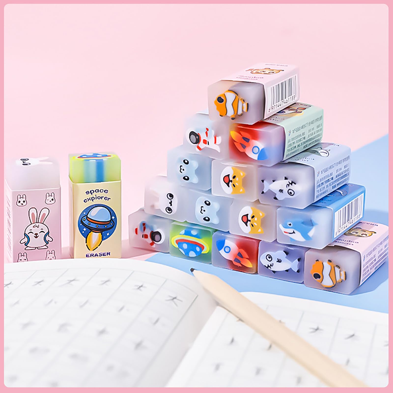 Kawaii Gomme Cancellare 18 Pezzo, Gomme Creative, Regali Studenti, Bomboniere, Premi Compiti