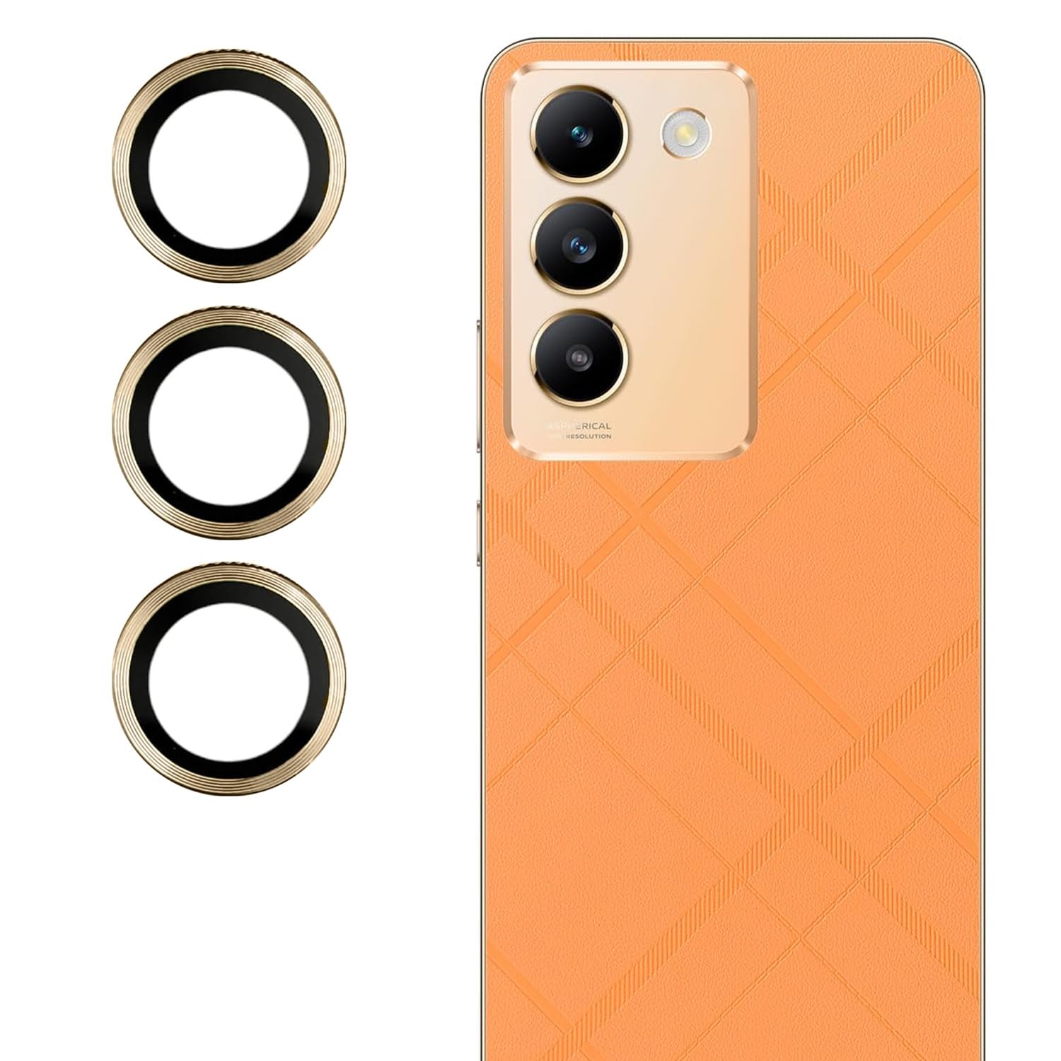 Oncraves Camera Ring Lens Protector for vivo Y200e 5G | 9H Hardness, Full Coverage Camera Metal Ring Ultra-Thin/Clear - Gold (B0D3QKCKKW) Amazon Price History, Amazon Price Tracker