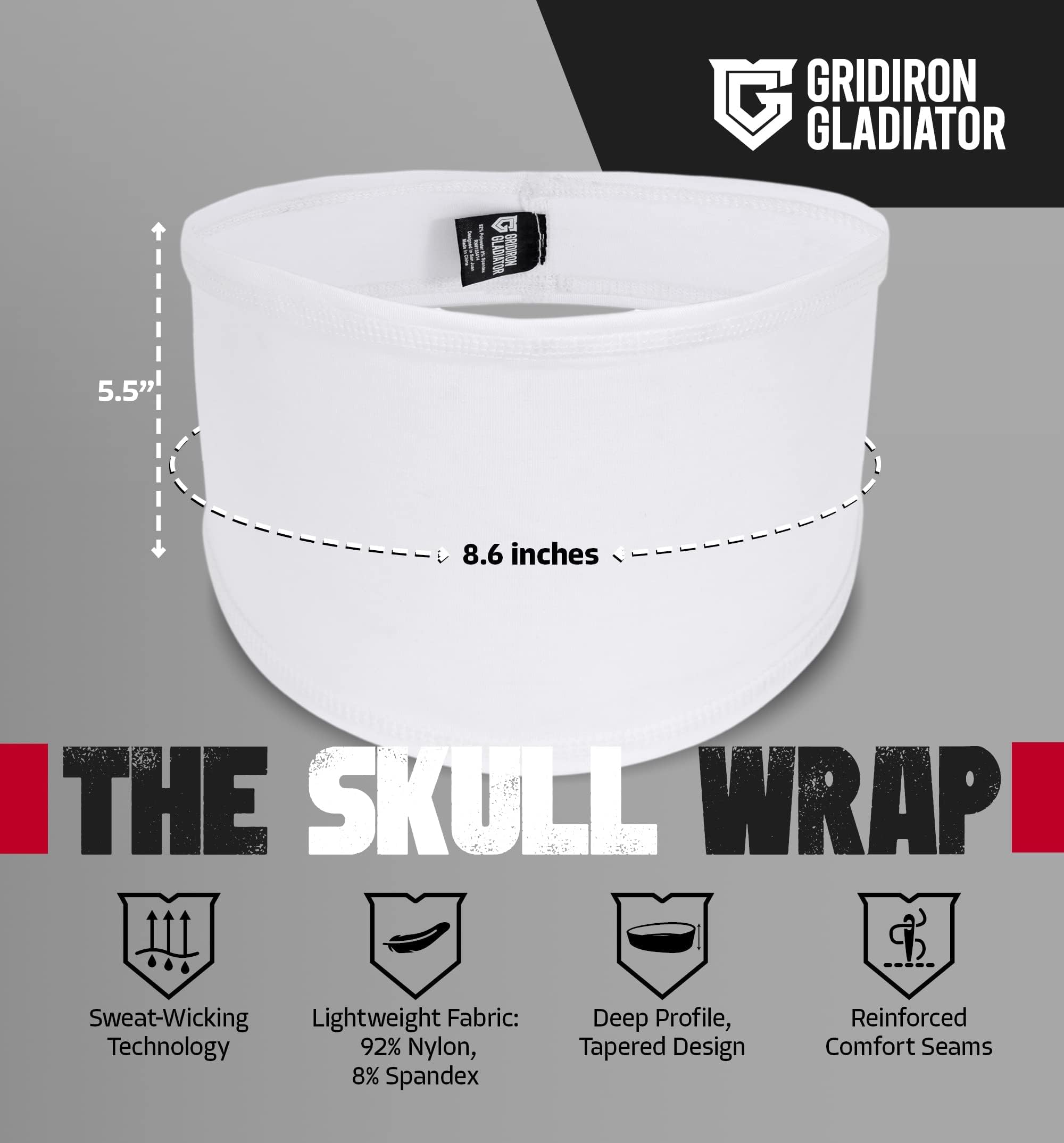 Gridiron Gladiator Bandana piłkarska, opaska na głowę, męska opaska na głowę, sportowa opaska na głowę - opaska na głowę - męskie opaski treningowe