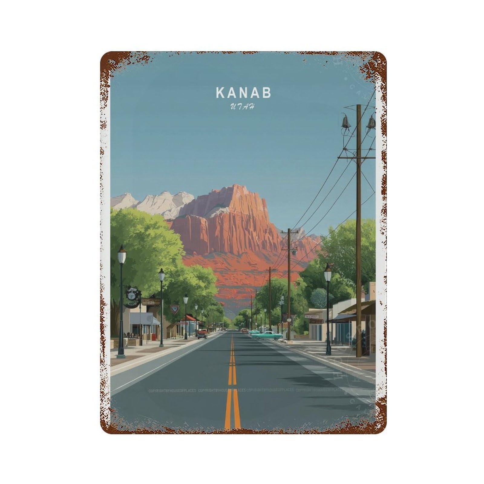 xiaoxiaoshen Kanab Utah Travel (2) Wall Decor Art Metal Tin Poster Modern Home Decor Art Home Bar Shop Decorations Vintage Sign 40x30cm