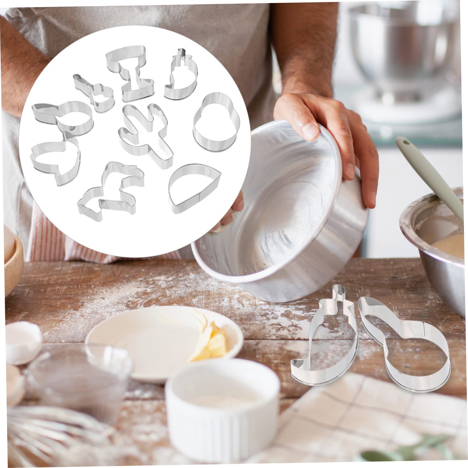 Amosfun 5 Sätze Keksform Keksausstecher Party Sachen Plätzchen Backen Zubehör Cake Tins Austecher Diplom-cookie Scone Party-ausstecher Backwerkzeuge Rostfreier Stahl 6 Stück * 5