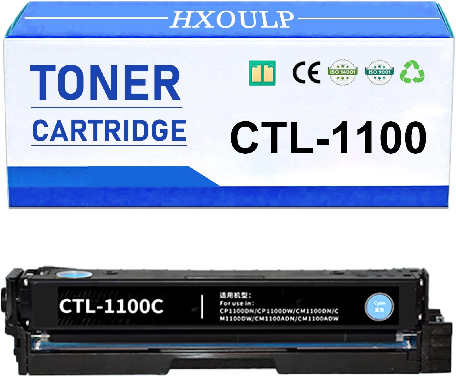 CTL-1100 BK/C/M/Y Toner Cartridge Replacement Compatible for Pantum CP1100 CP1100DN CP1100DW CM1100DN CM1100DW CM1100ADN CM1100ADW Printer CTL1100 Standard-Yield Cyan