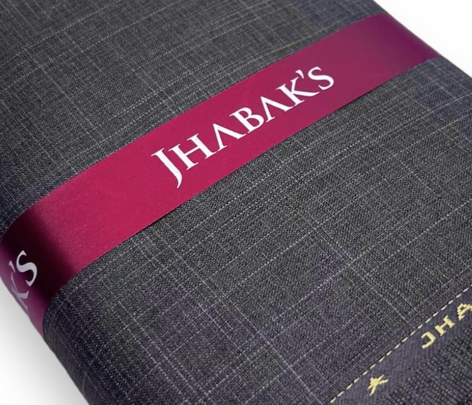 Image of JHABAK'S Unstitched Viscose Rayon Self Design Trouser Fabric - 1.30 Meter