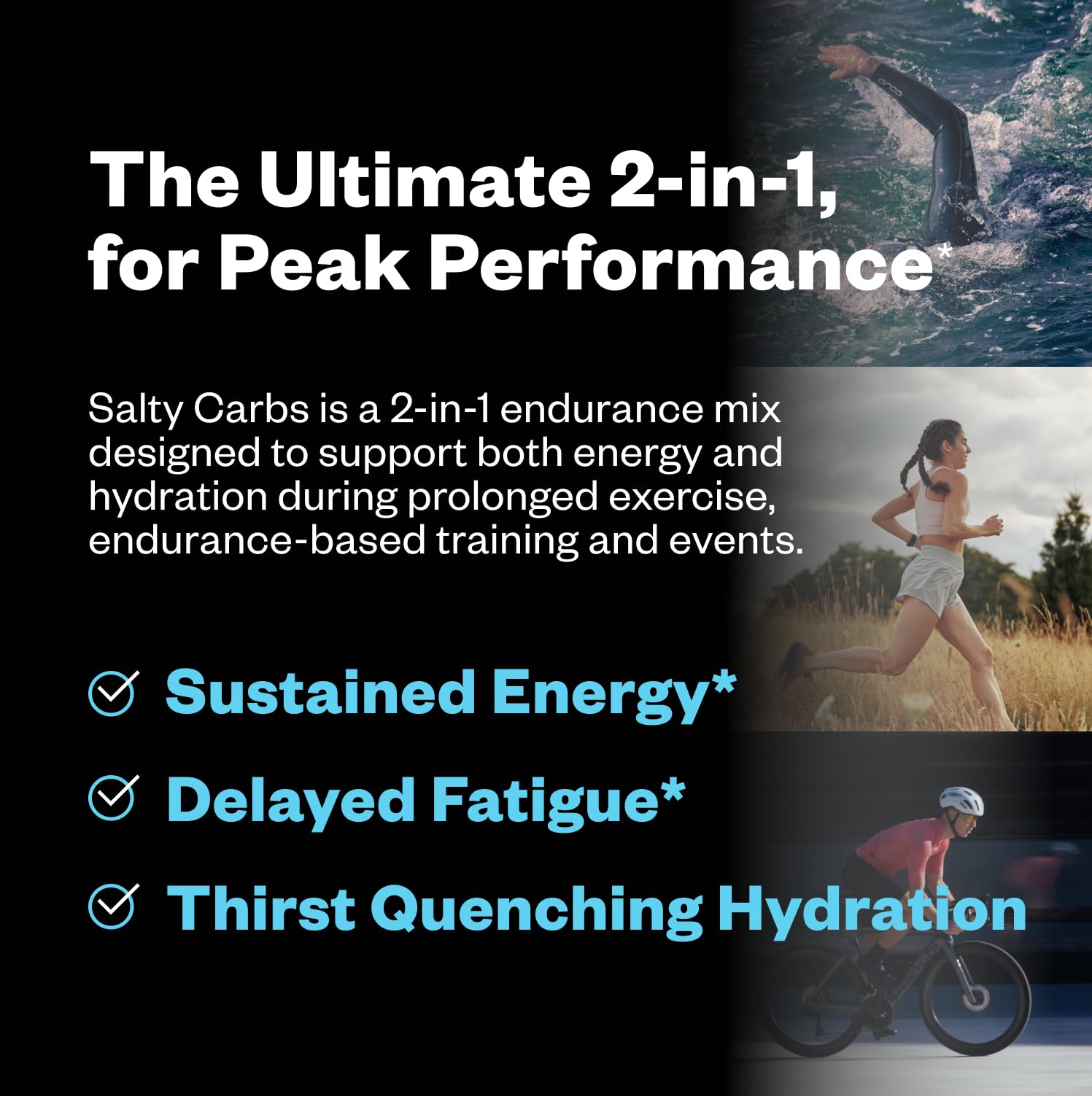 RNWY Salty Carbs Electrolyte Drink Mix 30g Dual-Action Carbs + 700mg Sodium, Endurance Fuel for Runs, Rides and Races, Gluten-Free, Dairy-Free, Non-GMO (30 Servings, Unflavored) — Amazon image 4
