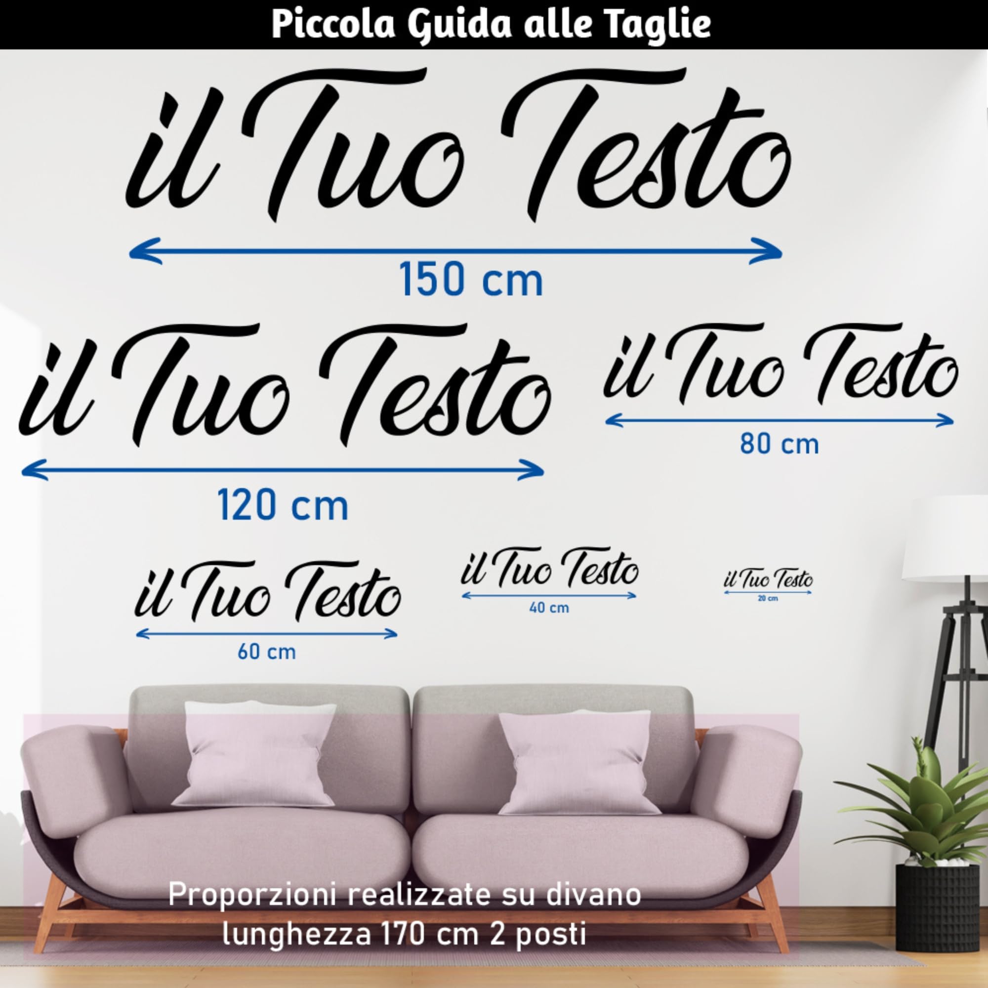STICKER DESIGN Scritte adesive personalizzate, Adesivo Personalizzato, Adesivi Murali in Vinile, Stickers Adesivi Personalizzati per scrivere nomi, Sconti, Saldi, Frasi, 100% Made in Italy
