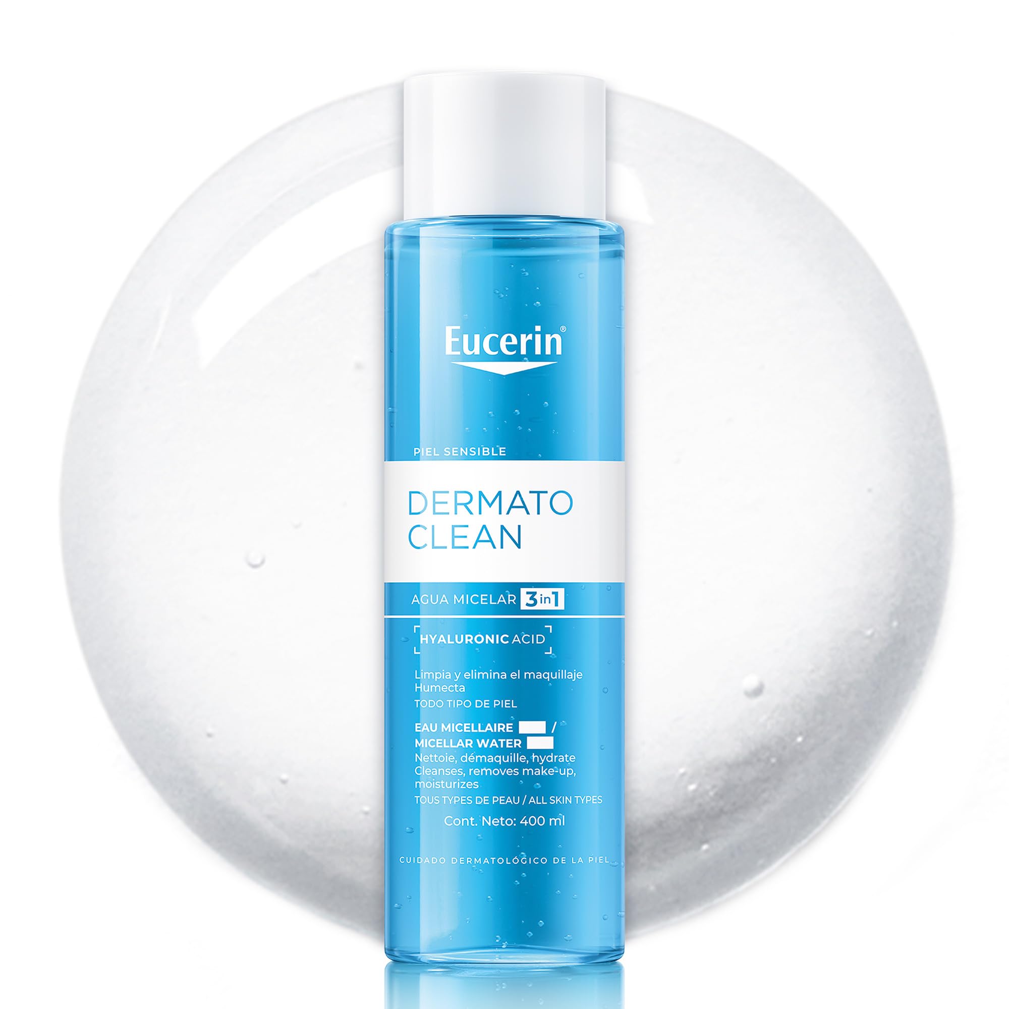 Eucerin DermatoCLEAN Hyaluron Eau Micellaire 3en1, Démaquillant, 400 ml