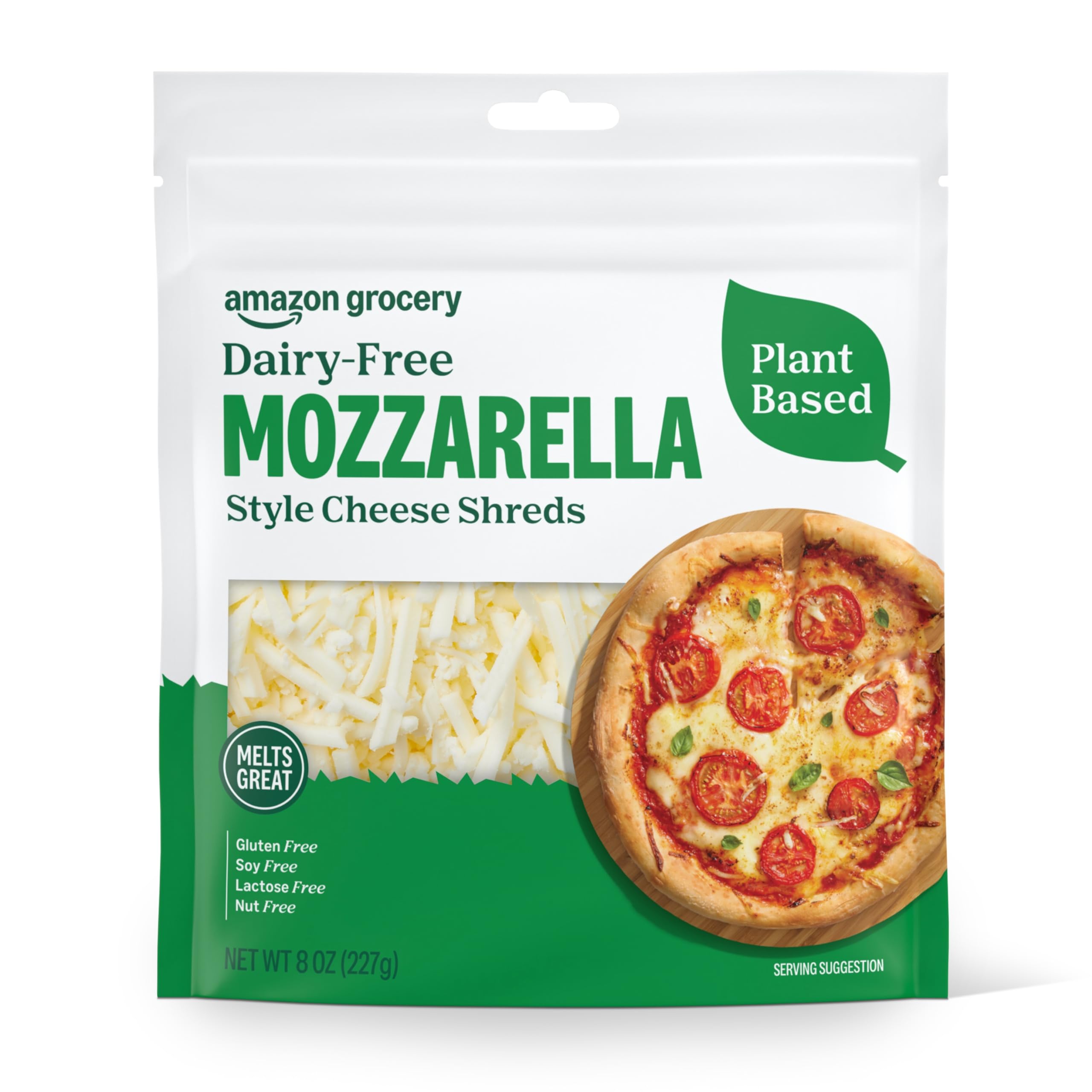 Amazon.com: Amazon Fresh, Plant Based Shredded Mozzarella Cheese