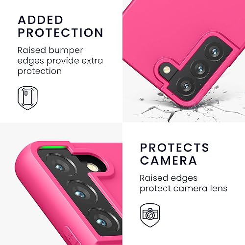 Miniatura 3 de kwmobile Funda compatible con Samsung Galaxy S22 - Funda protectora de silicona TPU suave y delgada - Rosa neón