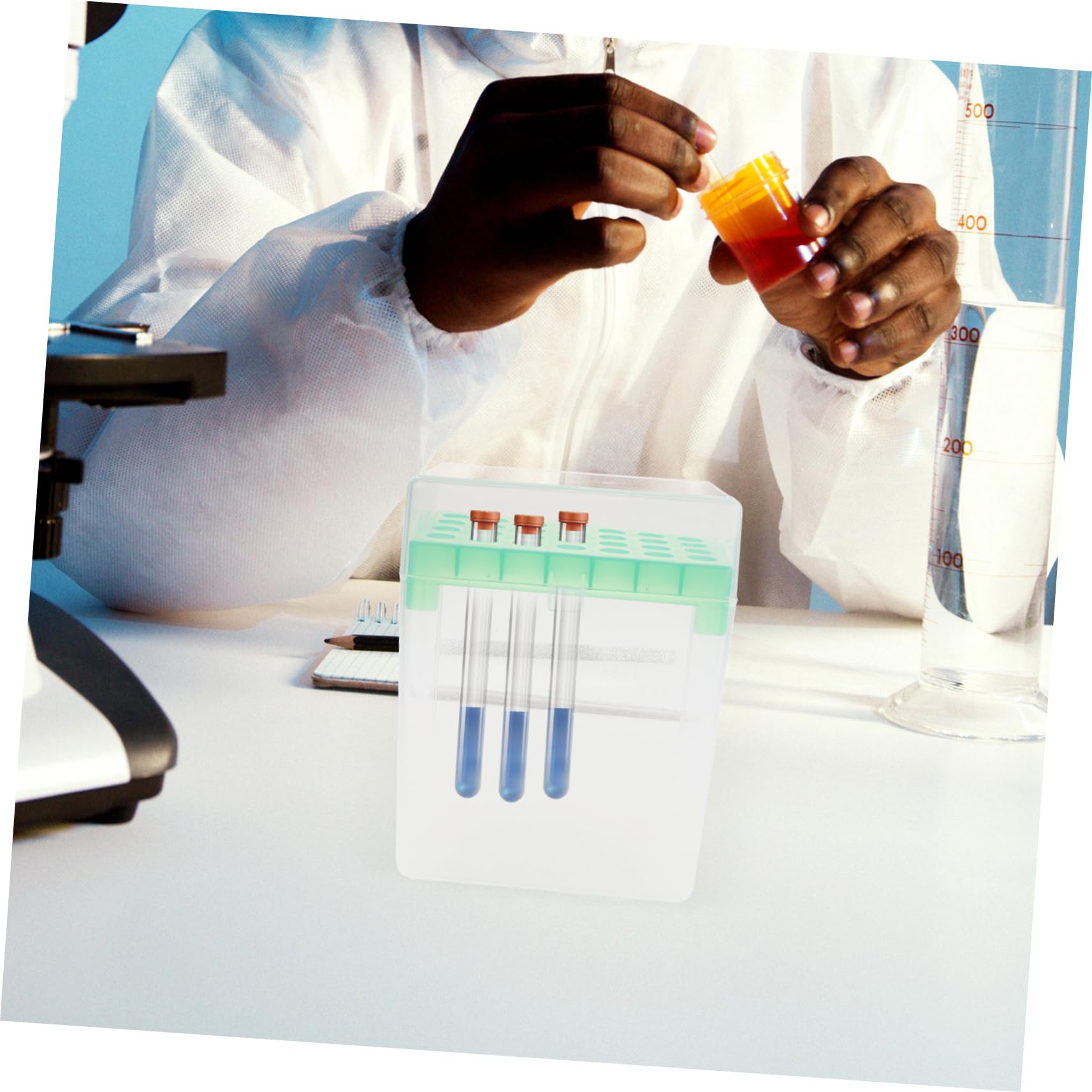 Gatuida 5pezzi Contenitore Per Provette Da Laboratorio Design Salvaspazio Portabile e Versatile Per Organizzazione e Stoccaggio Di Campioni e Materiali Di Laboratorio Capacità