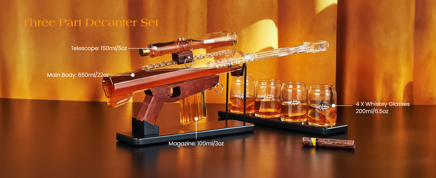 Kollea Opa Gifts, Whisky Decanter Set met 2 glazen, beste verjaardagscadeaus voor opa grootvader papa van kleindochter kleinzoon, unieke coole pensioencadeaus voor mannen die alles hebben