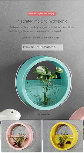 Miniatura 5 de Maceta redonda moderna de pared, paquete de 3 macetas colgantes de pared de 7911 pulgadas, soporte vertical para plantas de pared, decoración