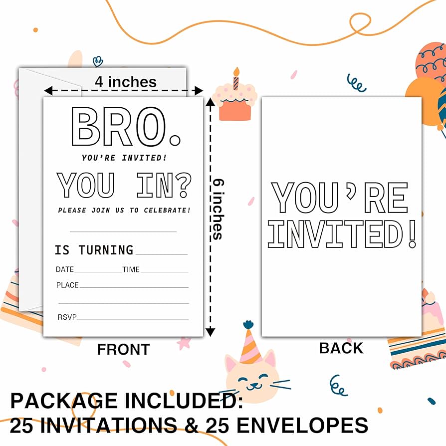 amazon-com-seclate-black-and-white-birthday-invitations-for-boys-25-double-sided-invitation-cards-with-25-envelopes-birthday-party-decoration-supplies-d12-home-kitchen for Blank Free Printable Birthday Invitations Amazon.com : seclate Black and White Birthday Invitations for Boys, 25 Double-Sided Invitation Cards with 25 Envelopes, Birthday Party Decoration Supplies - D12 : Home & Kitchen for Blank Free Printable Birthday Invitations