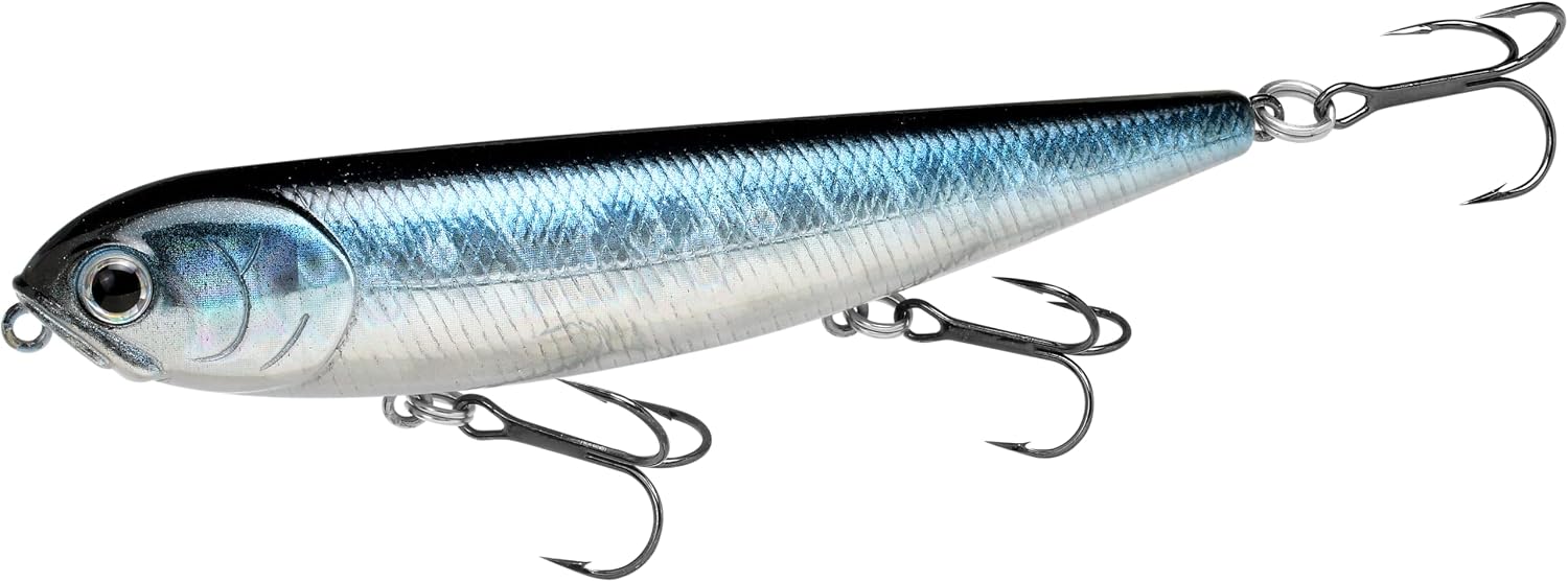 LUCKY CRAFT Sammy 105 Topwater Fishing Lures, 3 Hook, 4-1/8" Floating Freshwater Trout and Bass Lures, Walk-The-Dog Tournament Bait, Bass Fishing Gear and Tackle Box Accessories