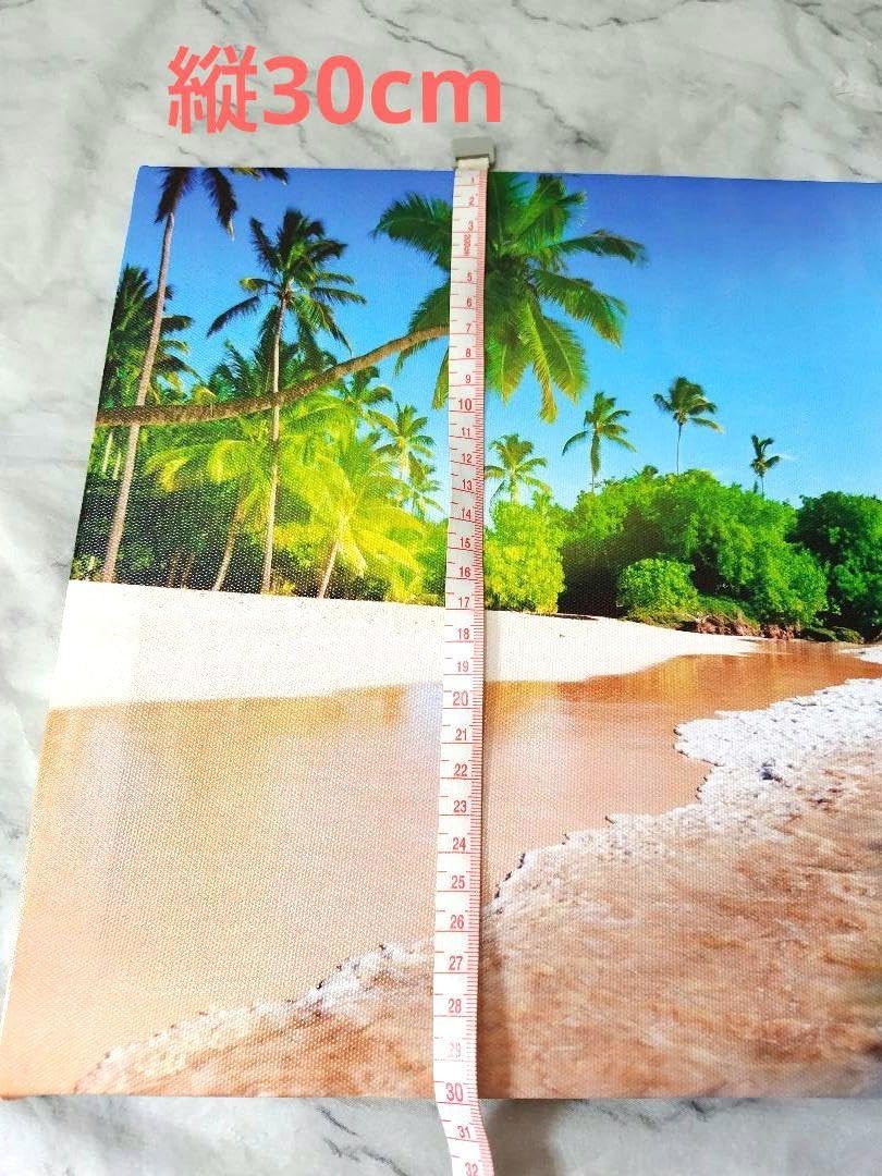 Amazon.co.jp: 絵画?ヤシの木 海 砂浜 インテリア おしゃれ 海の
