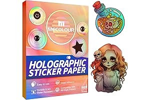MECOLOUR Printable Holographic Sticker Paper for Inkjet Printer