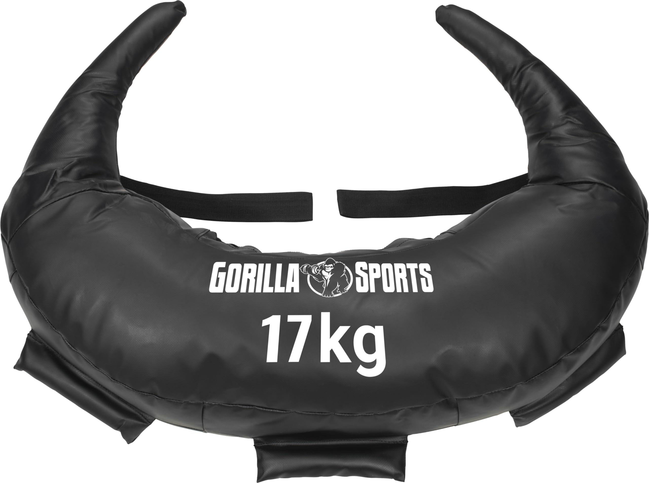 Gorilla Sports Fitness Bulgarian Bag Saco de Arena Negro 17 KG | Piel Sintética, Disponible en 5 kg, 8 kg, 12 kg, 17 kg, 22,5 kg