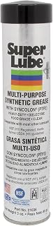 Super Lube 21036 Synthetic Grease (NLGI 2), 3 oz Cartridge, Translucent White, 1 pack