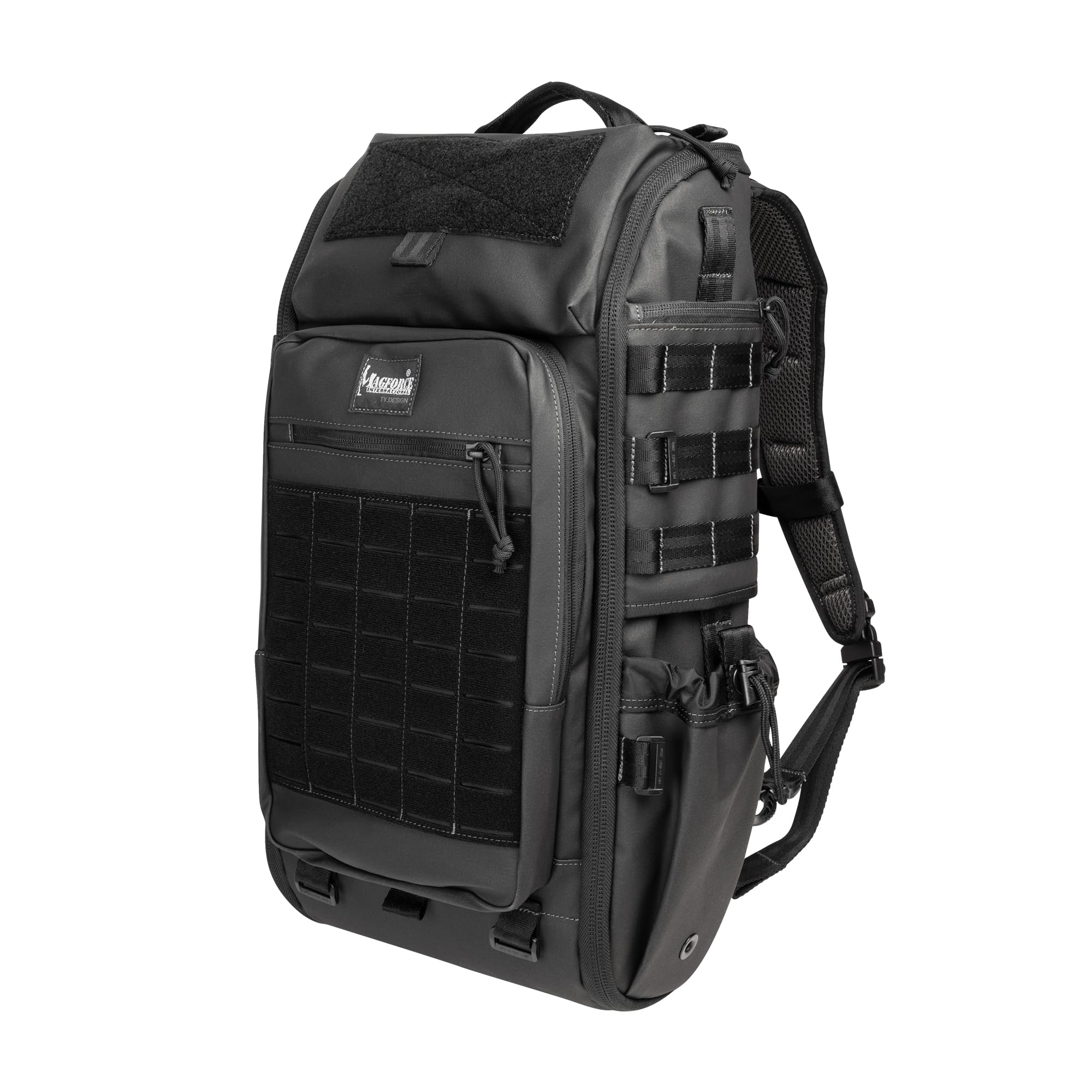 Magforce Raider Sac à Dos Tactique Militaire Molle Nylon balistique Grande capacité léger Compressible Multi-Poches extérieur Ordinateur Portable Noir Mat