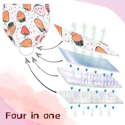 Miniatura 5 de U0U Paquete de 5 pantalones de entrenamiento para niños y niñas, surtido de ropa interior de entrenamiento para ir al baño, pantalones impermeables