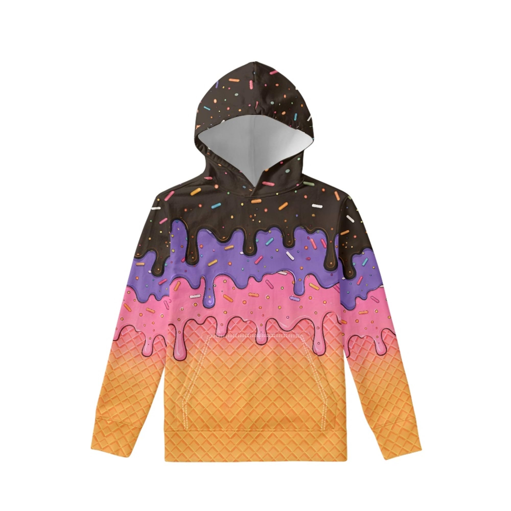 Coloranimal Unisex Girls and Boys Long Sleeve Hoodies Hoody Athletic Pullover Sweatshirts Tops Age 6-16year