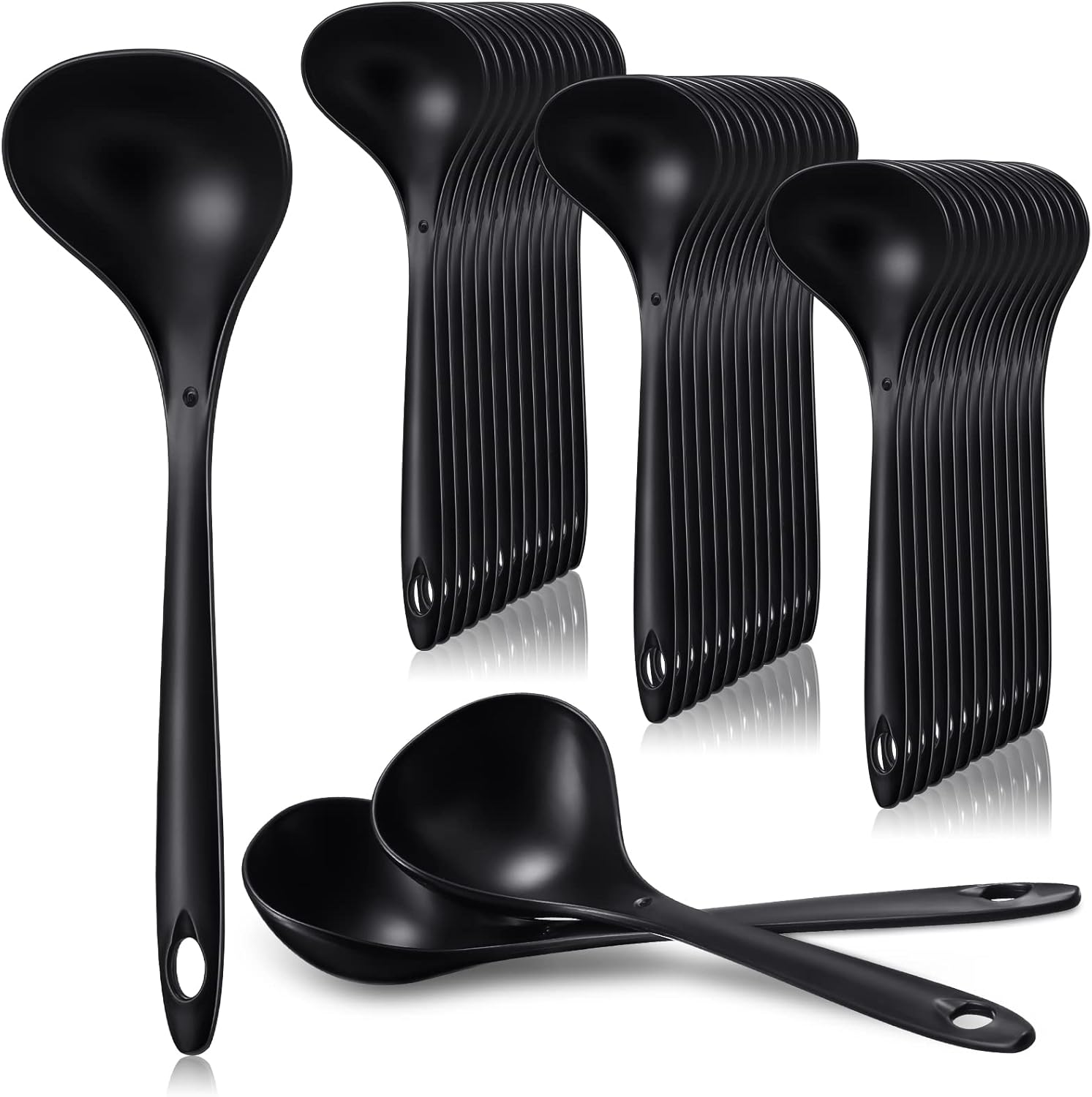 36 Pieces Large Heavy Duty Disposable Plastic Serving Spoons Utensils