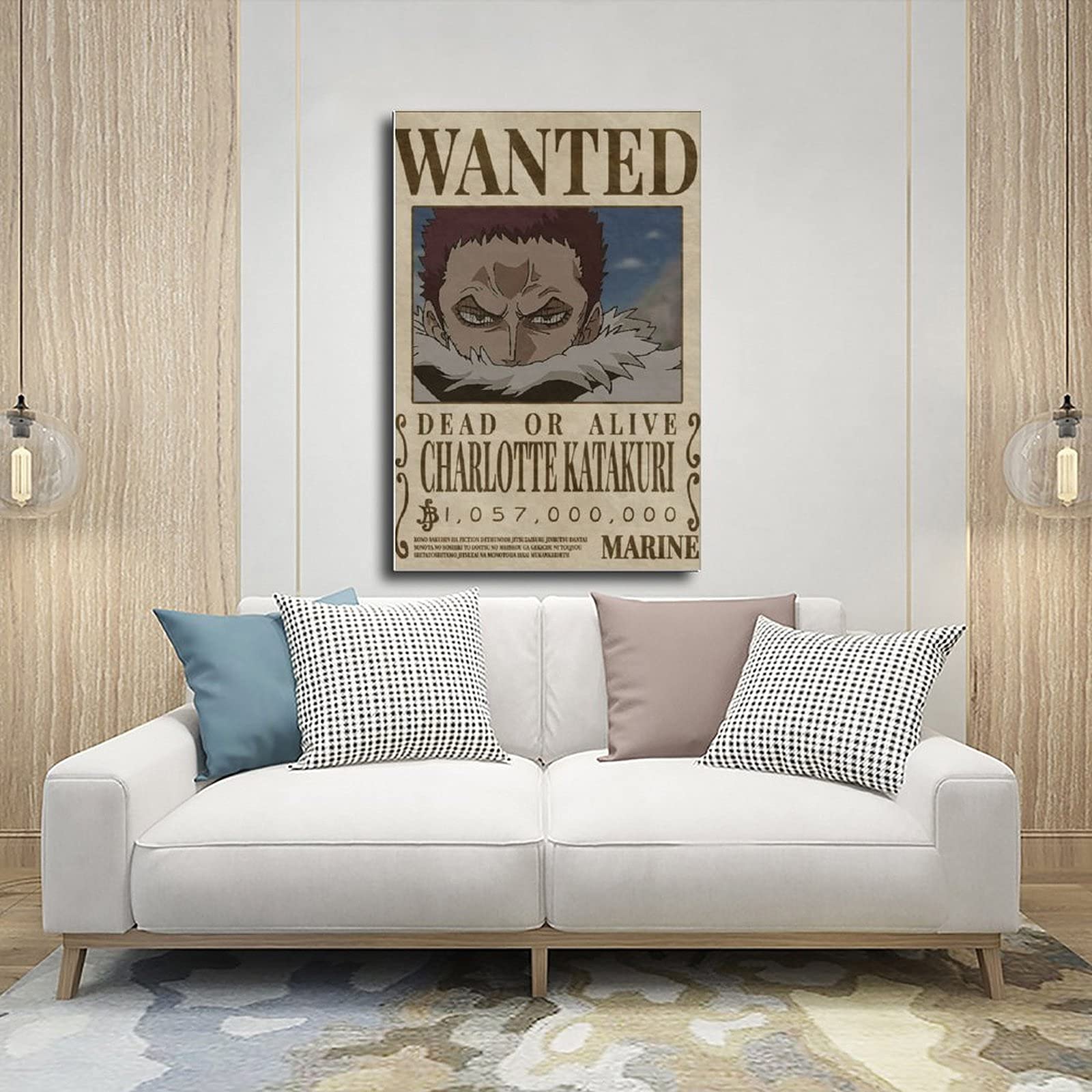 Poster Toile « Wanted Katakuri » 30x45 Cm - Décor Mural Anime Pour Chambre, Bureau Ou Salon