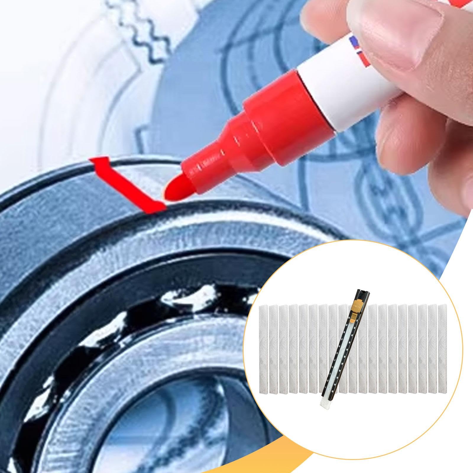 40 Teiliges Set Speckstein Minen für Markierstifte, Flachstifte, Hitzebeständig, für Schweißzubehör, Geeignet für Professionelle Metallbearbeitung in, 1 Halter, 20 Nachfüllpackungen