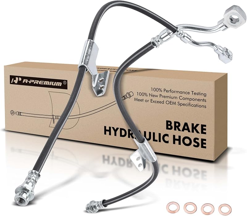 Mangueira de freio hidráulico dianteiro A-Premium para Chevrolet e GMC – Kit com 2 unidades