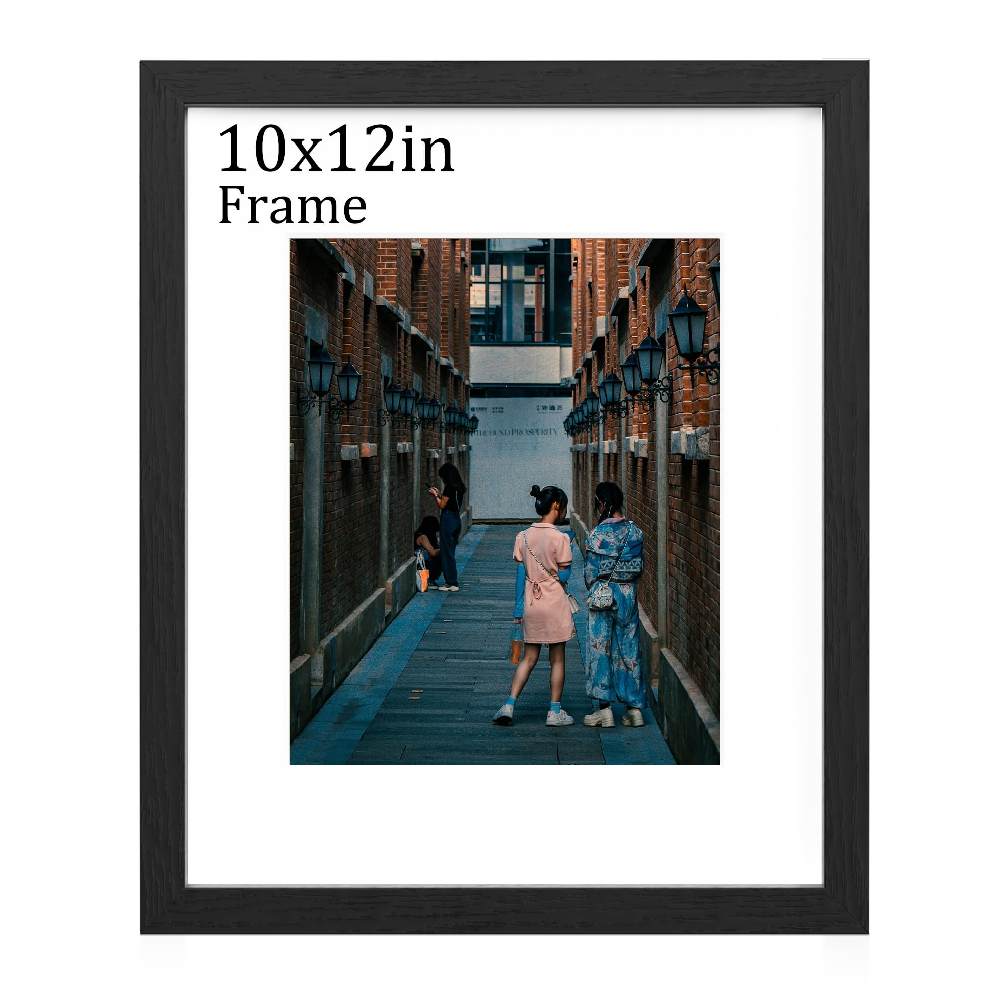 MEGAROOM 12x10 Photo Frame -12 x 10 Inch Picture Frame with 6 x 8 Photo - Picture Frame with Clear Perspex Front - Wall Mounting to Hang Portrait or Landscape (Black) โ image 1