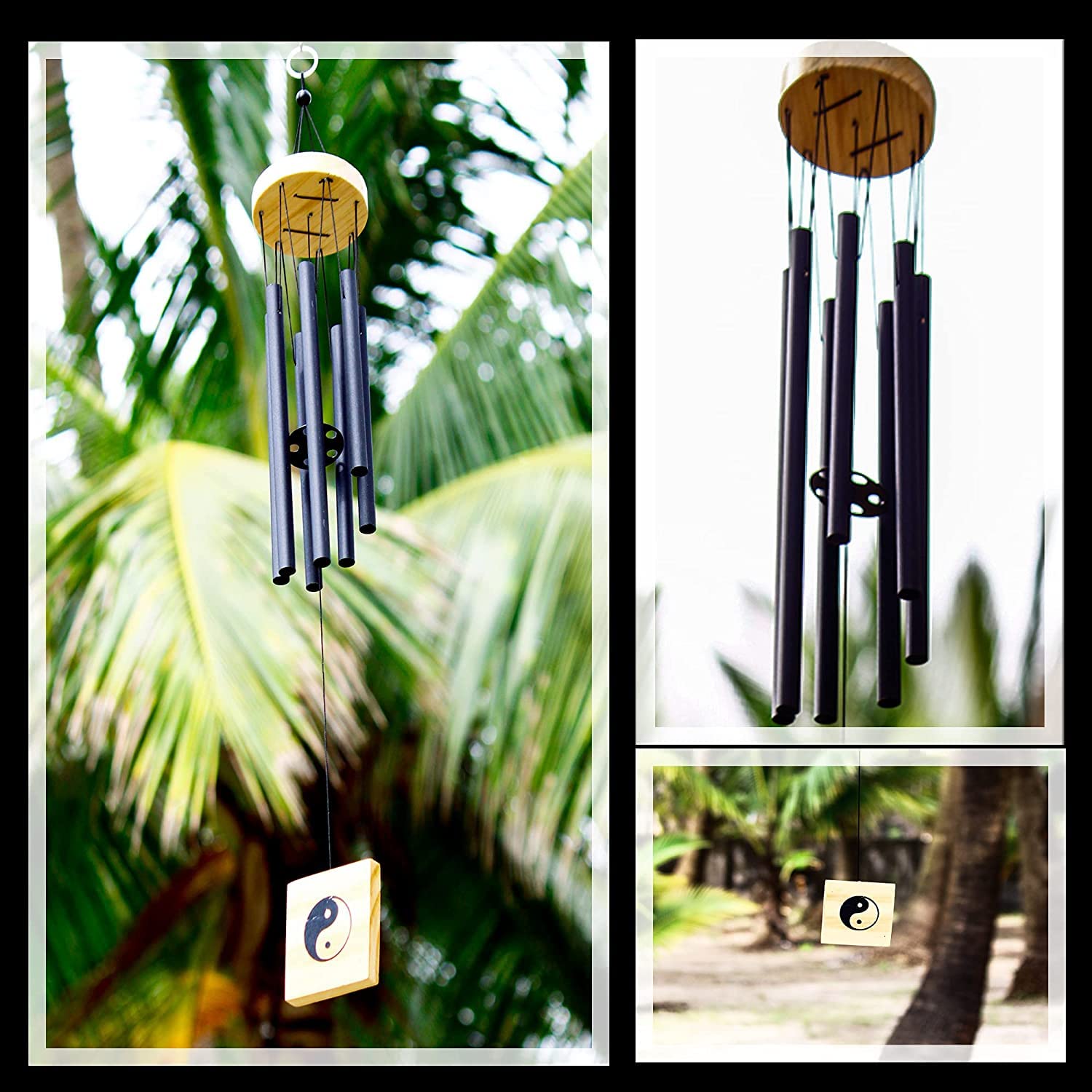 KharidoLive 7 Black Color Pipes Wind Chimes for Home Decor (Made in India) | 24 Inch Long (B0BSNYX7HN) Amazon Price History, Amazon Price Tracker