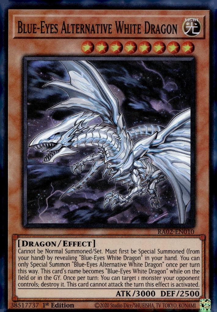 Amazon.com: Blue-Eyes Alternative White Dragon - RA02-EN010
