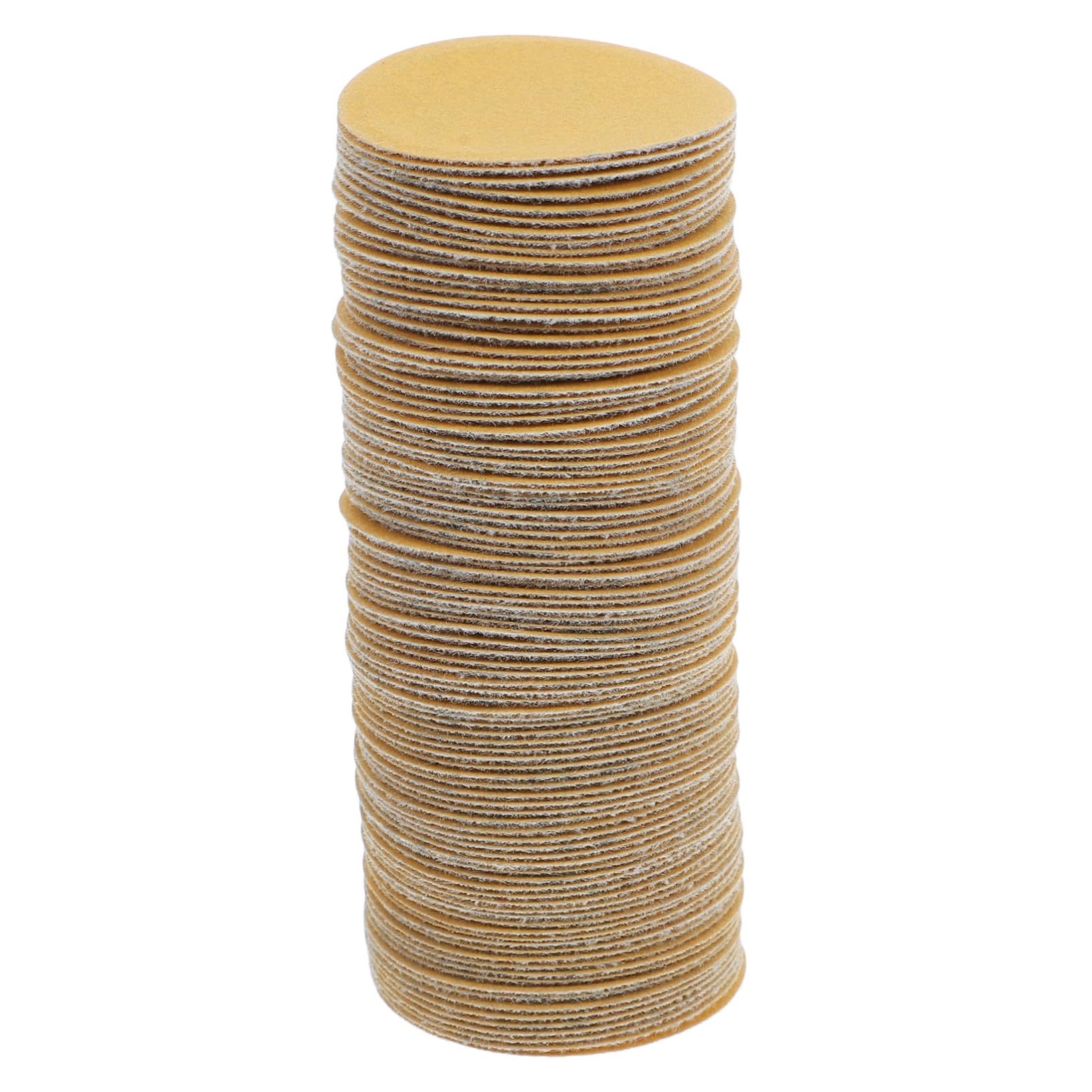 LIFKOME 100pcs Sandpaper Sand Paper Hook Loop Sanding Disc Sanding Paper for Wood Drywall Sander Disc Adhesive Sanding Discs Sander Backer Discs Disk Polishing Paper Yellow