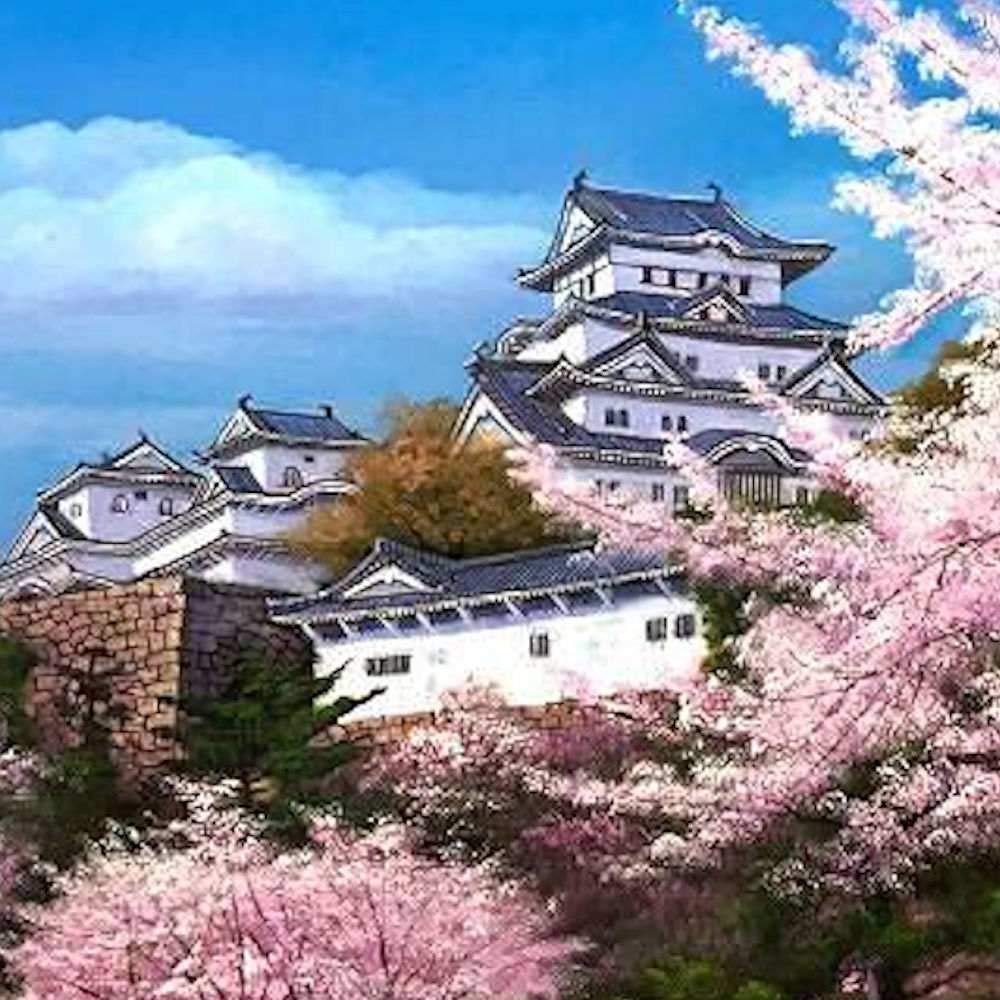 得価高品質】 ヤフオク! - ・作者名 木村 由紀夫 ・画題 ・姫路城の桜