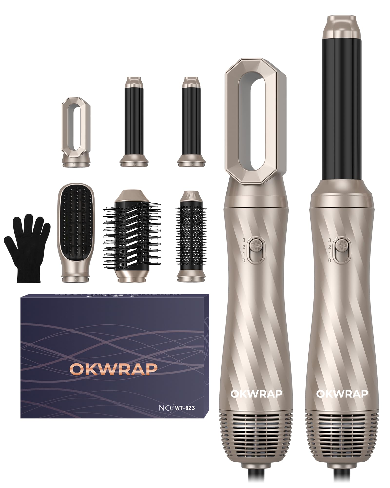 OKWRAP6 in 1 Round Brush Dryer