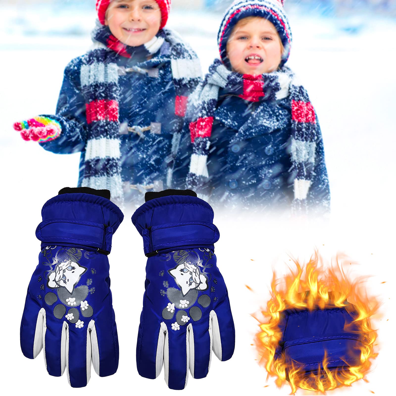 Moufles Hiver Imperméables Bébé 6-24 Mois - Gants Polaire Avec Motifs Animaux - Pour Fille Et Garçon - Taille S - 11